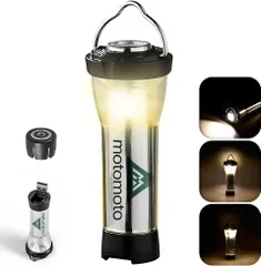 MotoMoto　LEDランタン　キャンプ多機能ミニランタン 3つ点灯モード磁石ベース 7-40時間持つ 2200mAh 電力量表示 100LM超高輝度 IP4防水 応急/防災/停電用/探検/登山/夜釣り/地震/作業用/緊急照明用