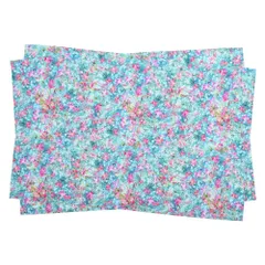 【特価商品】カラフルキャンディスタイル ブルー・ピンク N3689220 綿 給食 おしゃれ 布製 子供 女の子 ランチョンマット