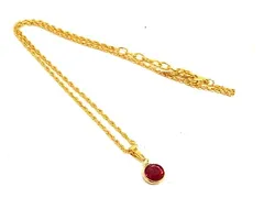 ■新品同様■ NINA RICCI ニナリッチ ネックレス ペンダント アクセサリー レディース ゴールド系×クリアレッド系 DK1792