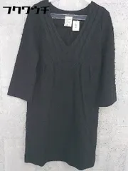 ◇ STUNNING LURE スタニングルアー ウール 八分袖 膝丈 ニット ツイード ワンピース サイズF ブラック レディース 【中古】 【1002800977482】のサムネイル