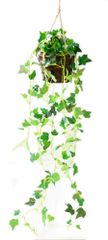 Kugusa フェイクグリーン 人工 観葉植物 造花 インテリア 壁掛け 吊り下げ 吊るし ハンギング バスケット(アイビー)