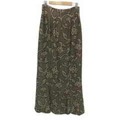 美品 22SS TODAYFUL トゥデイフル ロング ジャガードリーフペンシルスカート 38 ベージュ ブラック レディース 古着 中古 USED