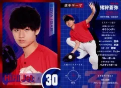 【中古】コレクションカード(男性) HiHi Jet/猪狩蒼弥/バストアップ・衣装赤・左手ボール・裏面選手データ/HiHiB少年写真集「GALAXY BOX」特典トレーディングカード