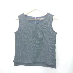 ◇ fredy emue フレディ エミュ バックジップ キレイめ 無地 ノースリーブ カットソー サイズ36 ネイビー レディース E  【1407020013253】のサムネイル