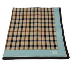 DAKS ダックス 絹 100％ スカーフ チェック レディース シルク 服飾 小物 おしゃれ 中古 W４