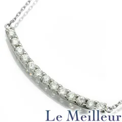 【新品仕上済】 ダイヤモンド 0.64ct プラチナ Pt900 アーチデザイン ネックレス 46.0cm レディース 返品OK