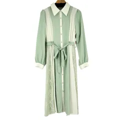 アクシーズファム axes femme レース切替配色シャツワンピース レディース FREE 