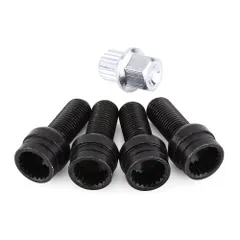 新品 SOCOCO【4+1PCS】 車用 ホイールボルト　ホイール ロック ラグ ナット　ロックラグナット　スチール材質　M14.1.5MM　ボルト キー付き　耐腐食　自動車 ホイール ロック ラグナット　盗難防止用スクリューヘッド　取り付け簡単　熱処理　耐久