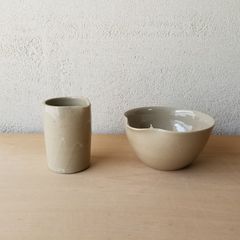 片口 2個セット ( 片口小鉢　小鉢 　ミルクピッチャー　黄磁　青磁  )　作家
