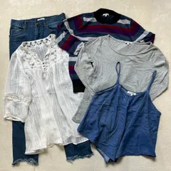 【まとめ売り】GLOBAL WORK デニム チュニック レディースLサイズ 5点セット