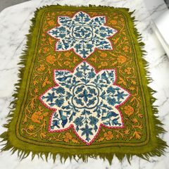 某有名オークション買入 カシミア インド 絨毯 105×185cm vintage 希少 ウール100％ 高級素材 羊