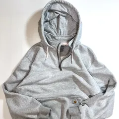 美品 Carhartt L カーハート レインディフェンダー ハーフジップ スウェット パーカー ヘザーグレー 杢グレー クォータージップ ヘビーウェイト 肉厚 フード フーディー USA企画 RAIN DEFENDER LOOSE FIT p25083333