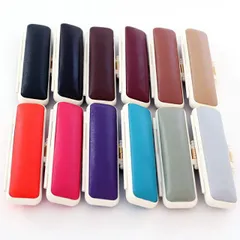 実印 印鑑ケース おしゃれ 15mm はんこケース 本革 ラム PC枠 ケース 全12色 13.5ｍｍ～15ｍｍ ケースの中が汚れないキャップタイプ かわいい 印鑑収納 朱肉付き ハンコケース 印鑑 ケース プレゼントやギフト 13.5ミリ 15ミリ