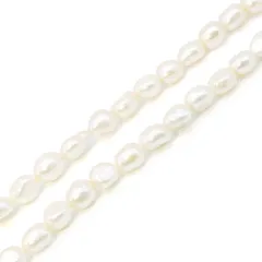 「1連 35cm」 セミバロックパール 10mm 真珠 淡水パール バラ売り 連売り ビーズ 穴あき アクセサリー パーツ ハンド