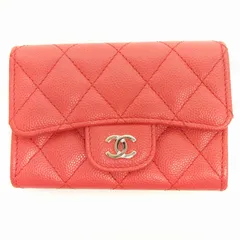 シャネル CHANEL マトラッセ キャビアスキン カードケース 名刺入れ キルティング ココマーク レザー ピンク 小物 ☆AA★