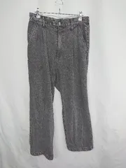 ◇ Θ WEGO ウィゴー バックウエストゴム ワイドデニムパンツ サイズＭ ダークグレー系 メンズ レディース E  【1409240066385】