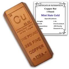 銅 インゴット 【500g】【純度99.99%】【ドイツ・ライプツィヒ社製】 銅 インゴット 【500g】【純度99.99%】【ドイツ・ライプツィヒ社製】
