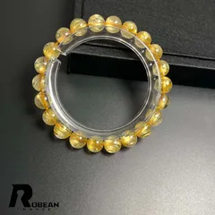【一点限り】 上品 EU製 ★ROBEAN・極!極満針ルチルクォーツ★ブレスレット パワーストーン 天然石 綺麗 金運 お守り プレゼント1 8.2-8.8mm K0710799