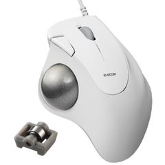 【迅速発送】エレコム 有線 トラックボールマウス IST ベアリング支持 親指操作 36mmボール 5ボタン Windows Mac Chromebook ホワイト M-IT11URWH