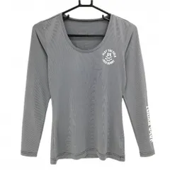 【超美品】ジャックバニー 長袖Ｔシャツ ダークネイビー×白 ボーダー ロゴプリント  レディース 0(S) ゴルフウェア Jack Bunny