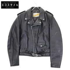 SCHOTT ショット 618 ﾌﾞﾗｯｸ ﾊﾞｲｶｰ後期ﾀｸﾞ USA製 ﾀﾞﾌﾞﾙﾗｲﾀﾞｰｽｼﾞｬｹｯﾄ 42