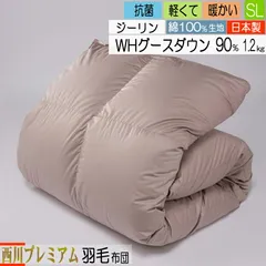 西川 羽毛布団 日本製 西川プレミアム シングルロング KA07505011 NP7050 グレー SL 150×210 詰め物量1.2kg フレッシュアップ加工 きれいのサムネイル