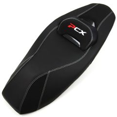 PCX125【jk05】シート ローダウン カスタム ドクロ バックレスト付