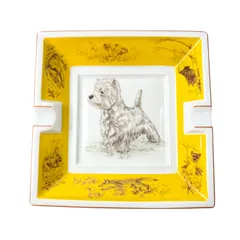 【美品】Hermes エルメス 置き灰皿 小物入れ テリア 狩猟犬 狩り 美品】Hermes エルメス 置き灰皿 小物入れ テリア 狩猟犬 狩り