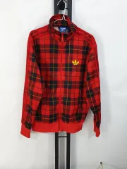 adidas(アディダス) ジャージ ファイヤーバード トラックトップス チェック レッド 100