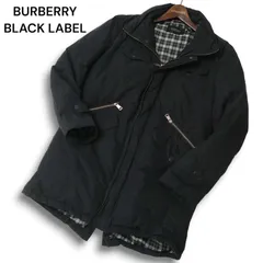 BURBERRY BLACK LABEL バーバリー ブラックレーベル 秋冬 裏チェック★ ジップ ダウン コート Sz.L　メンズ
