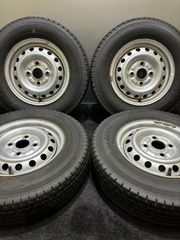 ★145/80R12 80/78N LT YOKOHAMA/ice GUARD iG91 22年製 ダイハツ 純正 スチール 12インチ 4J ＋40 100 4H スタッドレス 4本 (南1-F847)