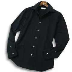 Zero by TORNADOMART トルネードマート 通年 ストレッチ★ 長袖 ストライプ スリム シャツ Sz.M メンズ 黒 日本製