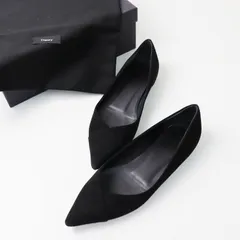 セオリー Theory BRAXIA SUEDE BALLERINA FLAT バレリーナ フラット パンプス 37/ブラック 黒 レザー やぎ革【2400013472135】のサムネイル