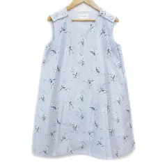 ジルバイジルスチュアート JILL by JILLSTUART フレアワンピース ひざ丈 ノースリーブ ラウンドネック 花柄 マルチカラー S 水色 白 ライトブルー ホワイト /FF15