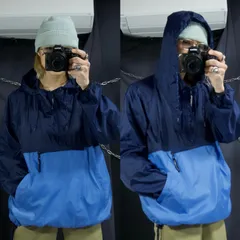 90s c1999 Russia made OLDNAVY Packable Nylon Anorak Jacket/Mountain Hoodie 90年代 1999年 ロシア製  パッカブル ナイロン アノラックジャケット マウンテンパーカー