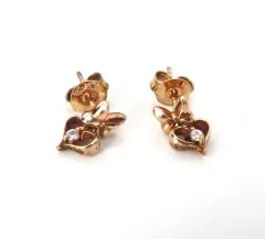 【中古】銀製品・指輪・アクセサリー ミニーマウス(リボン) シルバーピアス(レディース) 「ディズニー」