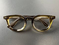 アイウェア　サングラス　眼鏡　メガネ　ヴィンテージ　クラシック　太縁　50's 60's セーフティグラス　バイカーシェード　American ヨーロッパ　optical オプティカル　アメリカン　伊達眼鏡　だてメガネ　高級　オリーブ　#coldaO