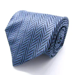 ヴァレンチノ ブランド ネクタイ ストライプ柄 シルク 伊製 未使用タグ付 PO メンズ ブルー Valentino