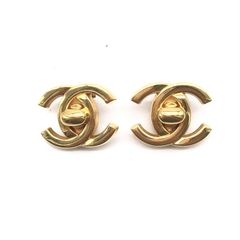 CHANEL シャネル  ターンロック ヴィンテージ ココマーク イヤリング 美品 刻印96A