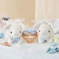 エンジェルとんちゃん手作りキット 綿・針・糸・ティアラ付き  ホワイト 白ぶた ウェディングドール