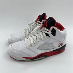 【中古】NIKE AIR JORDAN 5 RETRO ファイアレッド スニーカー 29cm 136027-120 ホワイト レッド ブラック ナイキ[10]