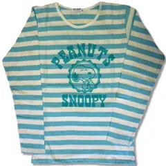 スヌーピー アメカジ ロンT メンズ 長袖 ボーダー 柄 英字 プリント 薄手 / bia250