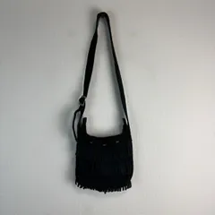 MINNETONKA ミネトンカ ショルダーバッグ レザーバッグ 本革 スウェード 古着 ブラック フリンジ　アメカジ　y2k