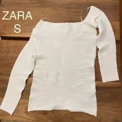 MZ0570 【送料無料】　ZARA ザラ　ワンショルダーカットソー　Sサイズ　ホワイト　レディース　春　夏
