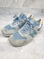◇ Θ New Balance ニューバランス 996 ローカット スニーカー シューズ サイズ24.5cm ブルー レディース P  【1409090047404】
