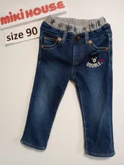 ミキハウス90　ジーパン　ビーくんストレッチジーンズ