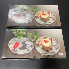 ★未使用品 SOGA 曾我ガラス デザートプレート ヴィンテージ 12枚セット 箱あり6枚入り×2★