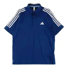 サイズ：XL ADIDAS GOLF アディダスゴルフ  半袖ポロシャツ ボタンダウン  ネイビー系 [240101479517] ゴルフウェア メンズ ストスト