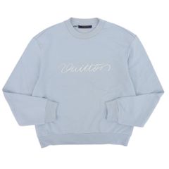 【本物保証】 箱付 新品同様 ルイヴィトン LOUIS VUITTON エンブロイダリー トレーナー M RM252MV FWC HTY09W トップス コットン ブルー