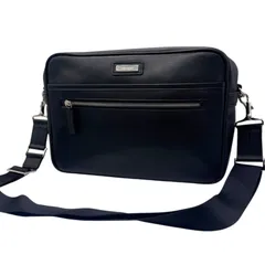 美品 BURBERRY バーバリー メンズ レザーショルダーバッグ メッセンジャーバッグ 黒 ブラック ノバチェック
